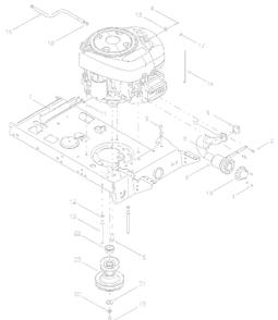 Engine Accessories Diagram and Parts List for 13AC650F700 2004 Yard Machines Lawn Tractor